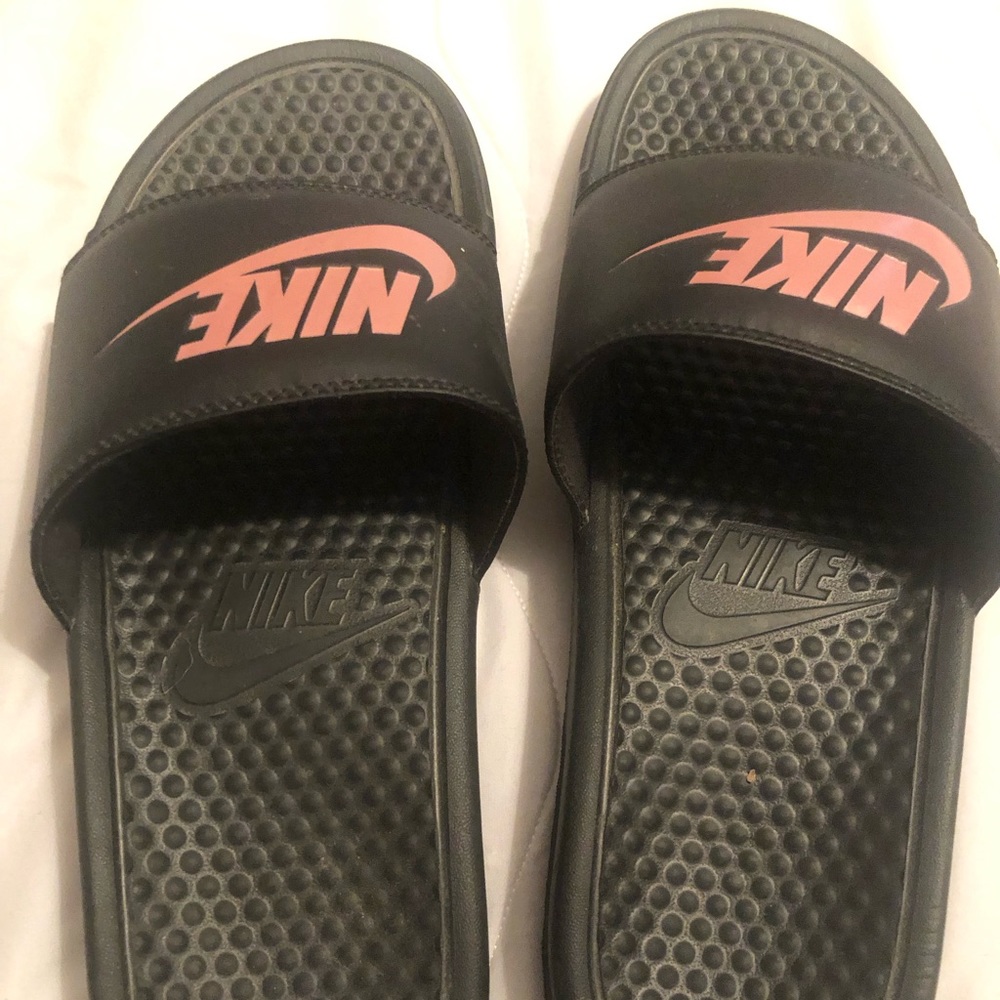 Ladies Blk/Pink Nike Slide